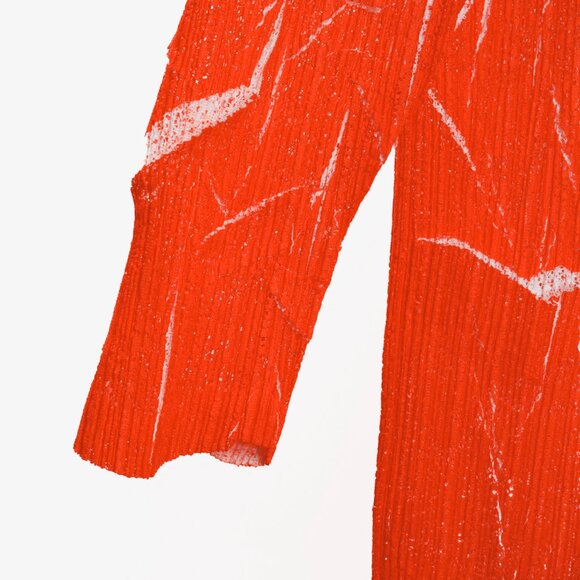 Issey Miyake Archival Red White Crinkle Texture Jacket - Picture 5 of 10